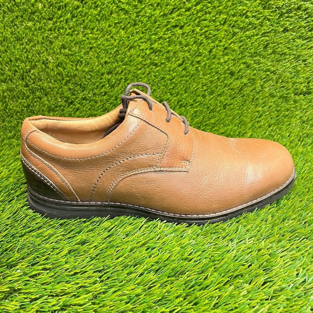 Rockport Premium Class Mens Size 8 Brown Casual Classic Plain Toe Oxford Shoes